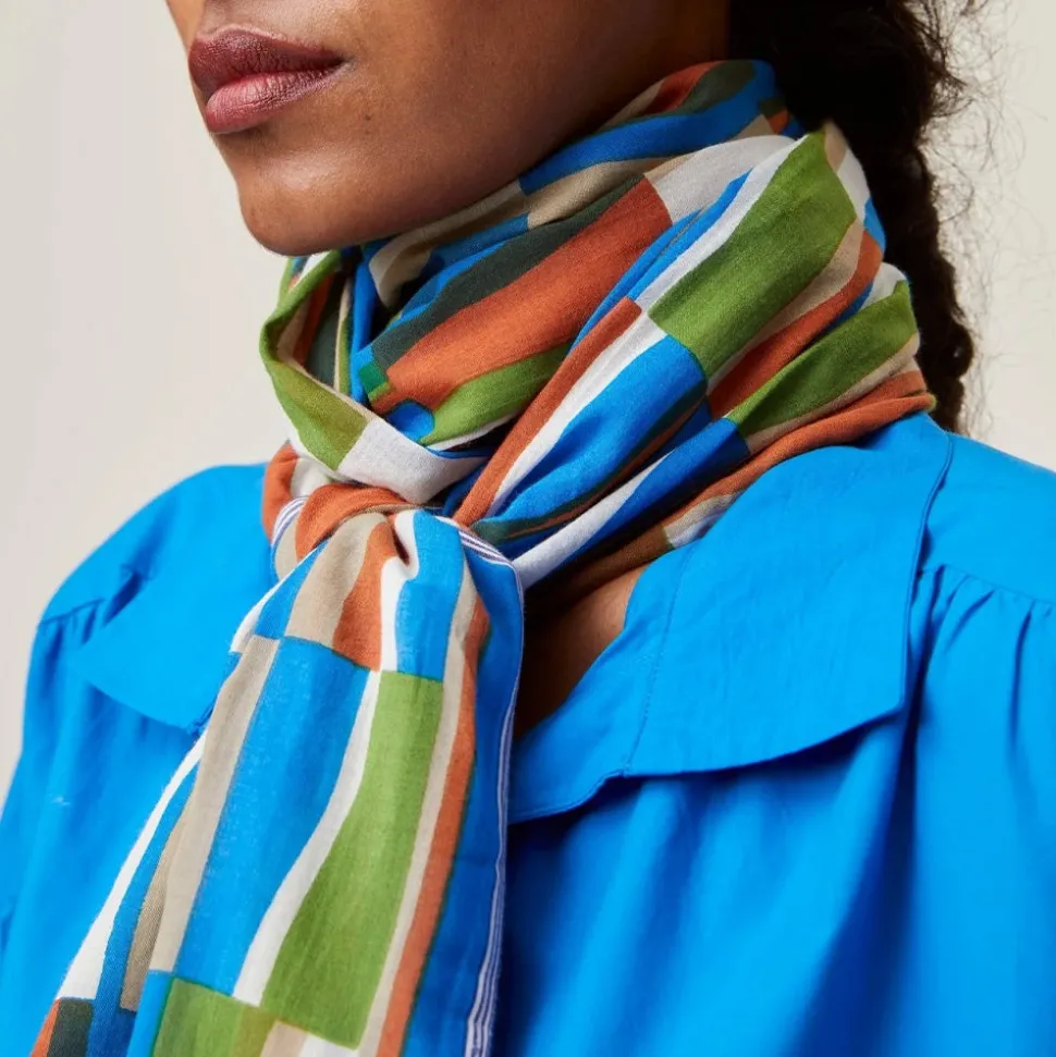 Femme MOISMONT Foulards & Echarpes-- Echarpe N°720 - Blue Worker