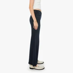 Femme Mother Jeans-- Jean Roller Fray - Noir