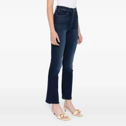 Femme Mother Jeans-- Jean évasé The Hustler Flood - Bleu