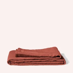200 LINTEX Nappes-Nappe en lin lavé - Rouge Urushi