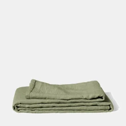 200 LINTEX Maison De Campagne|Nappes-Nappe en lin lavé - Vert Komorebi
