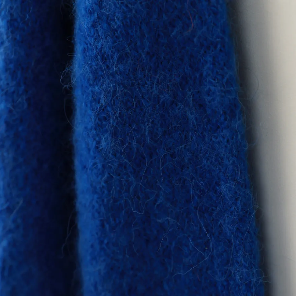 Femme Nothing Written Mailles-- Cardigan Alpaga - Bleu