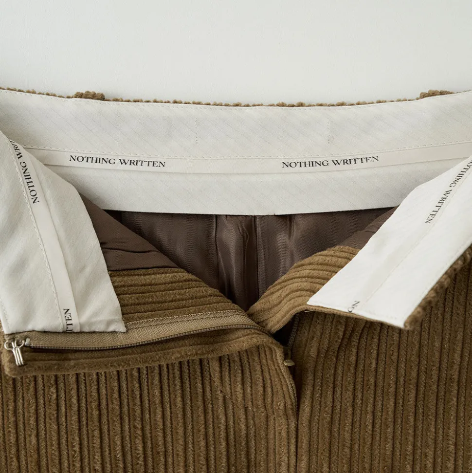 Femme Nothing Written Jupes-- Jupe velours - Camel