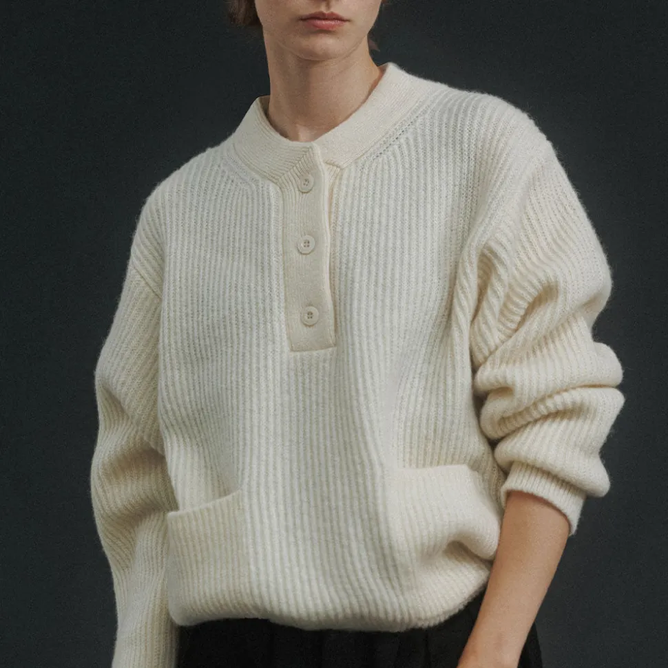 Femme Nothing Written L'esprit Merci|Mailles-- Pull Henri - Ivoire