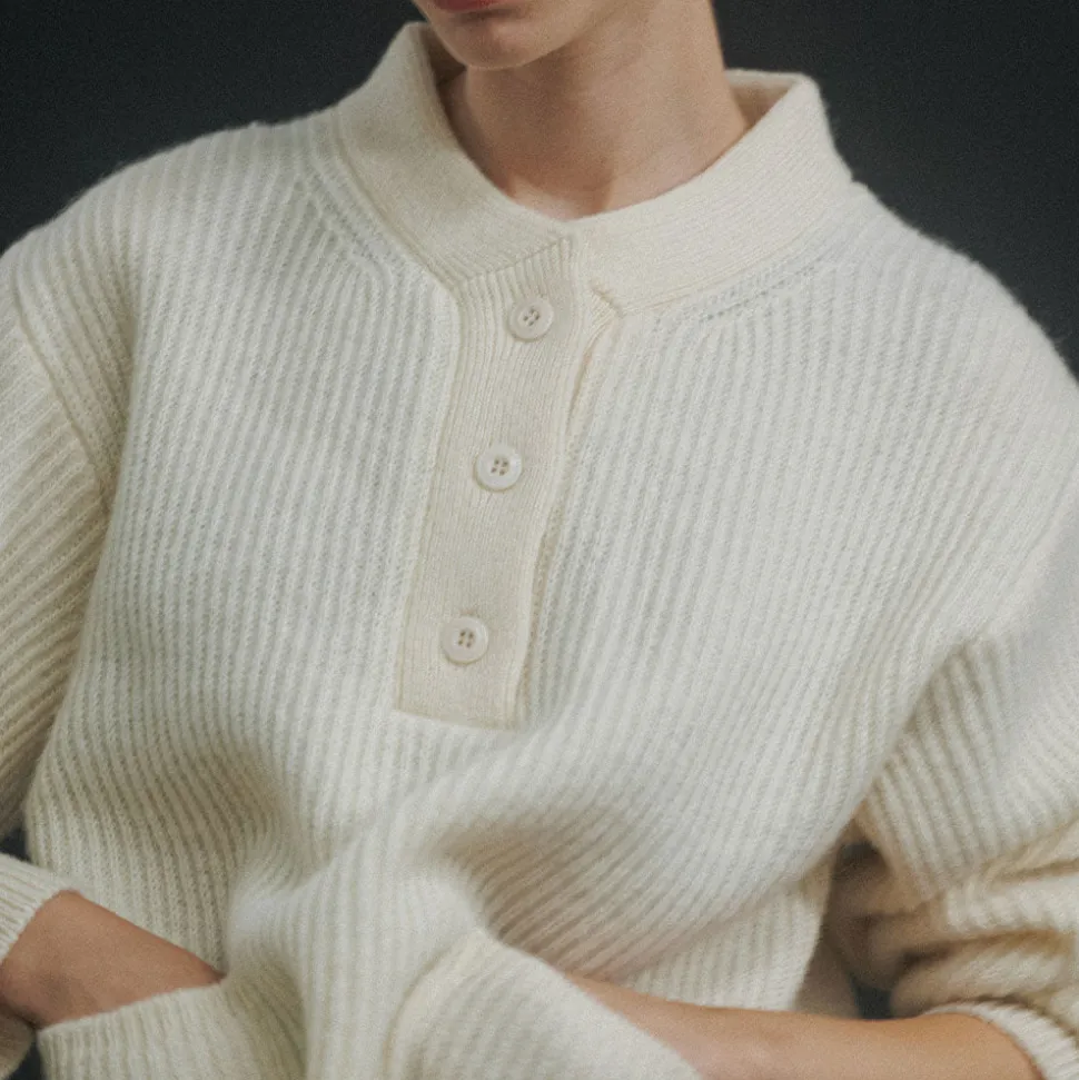 Femme Nothing Written L'esprit Merci|Mailles-- Pull Henri - Ivoire