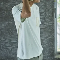 Homme OrSlow T-shirts-- T-shirt 4 Tone Pocket - Vert clair