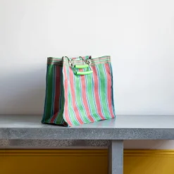 1414 PUEBCO Filets, Paniers & Valises-Panier carré - Vert & Rouge