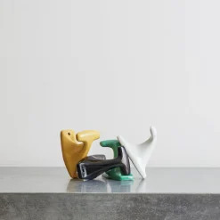 2135 MERIGOUS Sélection De Bain Merci-Patère porcelaine - Jaune