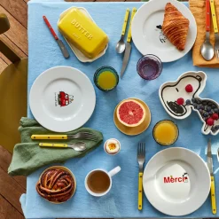 1859 ESSEASCREEN Peanuts X Merci|Assiettes Plates-Peanuts x Merci - Assiette à dessert - Voiture
