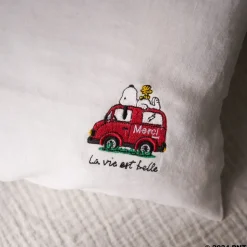 1799 MARKM LASER Peanuts X Merci|Taies D'oreiller-Peanuts x Merci - Taie d'oreiller Voiture - Blanc Optique