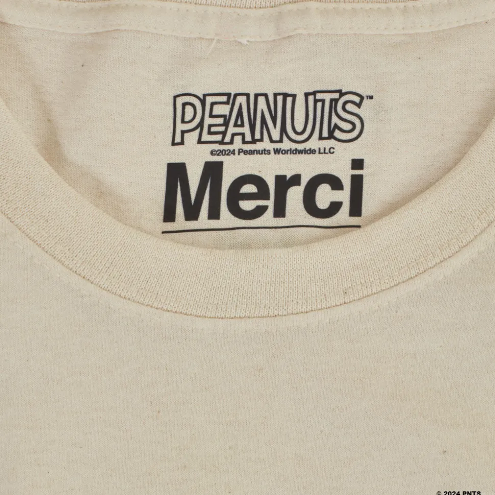 Femme M05 Peanuts X Merci|T-shirts-Peanuts x Merci - T-Shirt Merci - Ecru