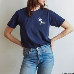 Femme M05 Peanuts X Merci|T-shirts-Peanuts x Merci - T-Shirt Skate - Marine