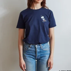 Femme M05 Peanuts X Merci|T-shirts-Peanuts x Merci - T-Shirt Skate - Marine