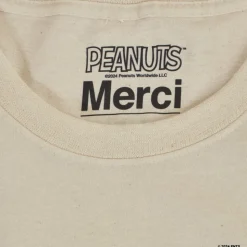 Femme M05 Peanuts X Merci|T-shirts-Peanuts x Merci - T-Shirt Skate - Ecru