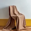 2959 BED AND PHILOSOPHY Plaids & Couvertures-Plaid en laine Castor - Chamois