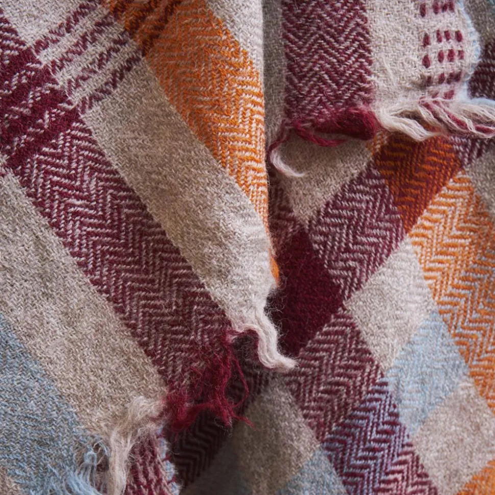 1050 MOISMONT Plaids & Couvertures-Plaid en laine n°77 - Terracotta - Moismont