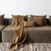 2959 BED AND PHILOSOPHY Plaids & Couvertures-Plaid Enjoy - Bronze