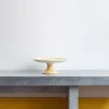 244 FASANO Maison De Campagne|Plats-Plat sur pied en faïence tacheté - Ambre
