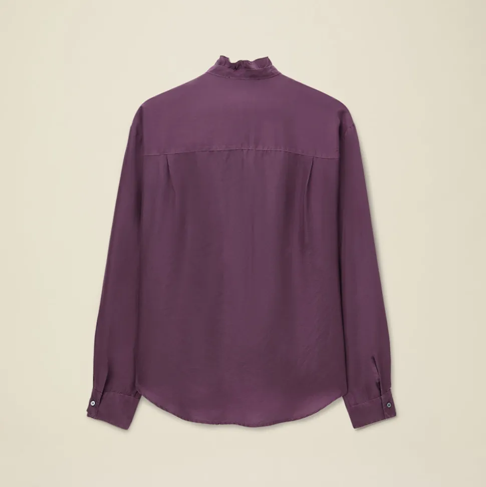 Femme Pomandère Chemises-- Chemise à volants - Violet
