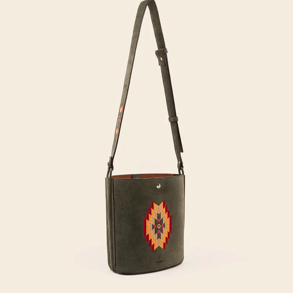Femme PONCTUATIONS Sacs À Main-- Sac Iowa - Kaki