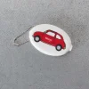 Femme 2175 DONGGUAN Les Accessoires Merci|Porte Clés-Porte clé monnaie Merci - Blanc