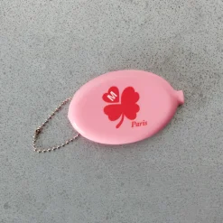 Femme 2175 DONGGUAN Les Accessoires Merci|Porte Clés-Porte clé monnaie Merci - Rose