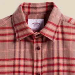 Homme Portuguese Flannel Chemises-- Chemise Reservation - Rouge