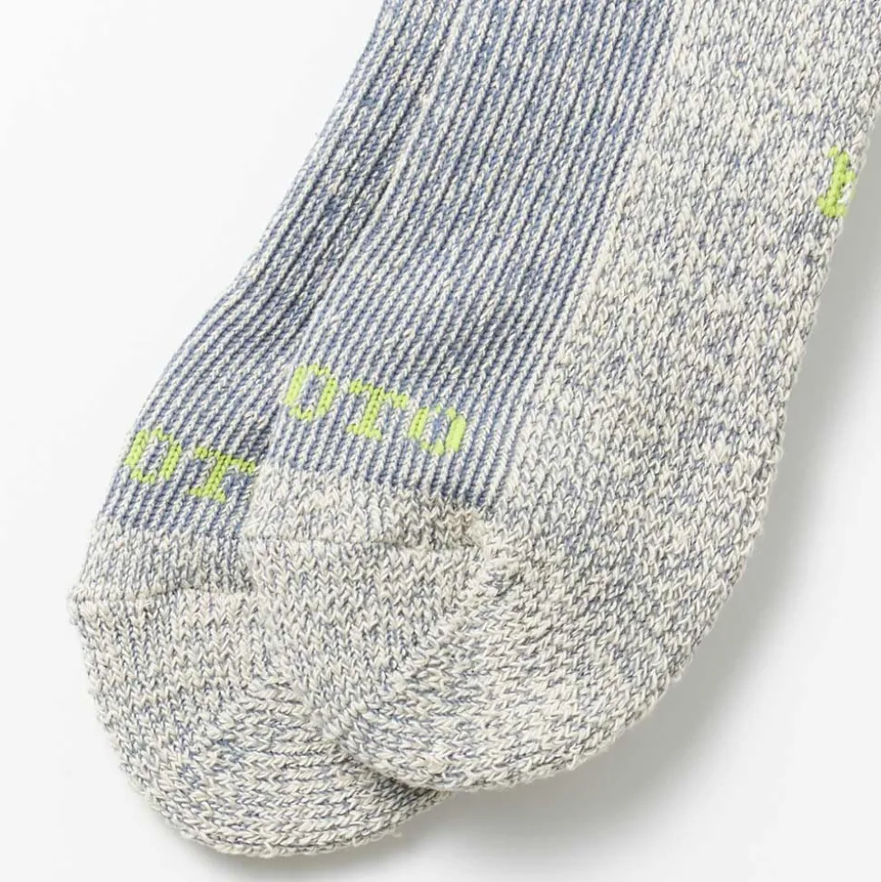 Femme Rototo Chaussettes|Chaussettes-- Chaussettes courtes chinées - Bleu