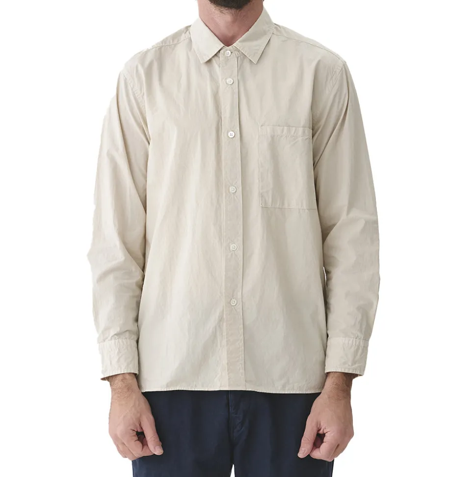 Homme Sage de Cret Chemises-- Chemise Broadcloth - Ivoire