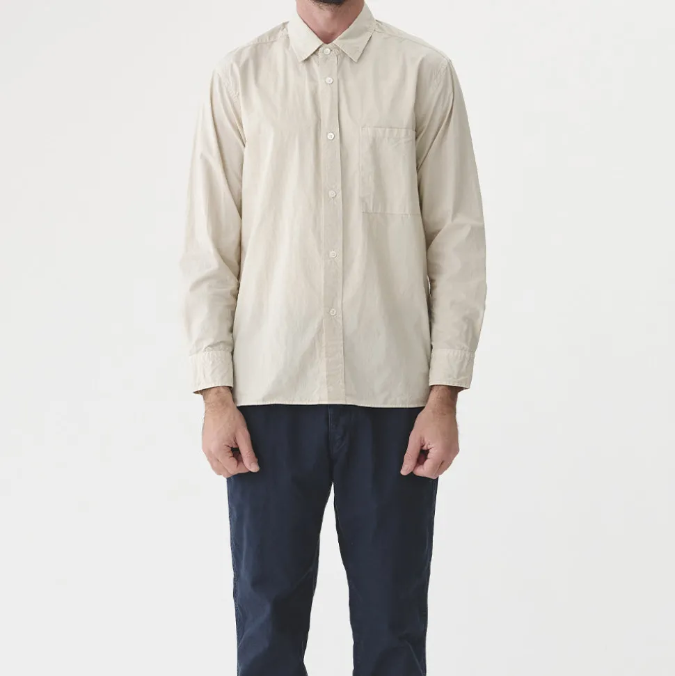 Homme Sage de Cret Chemises-- Chemise Broadcloth - Ivoire