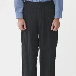 Homme Sage de Cret Pantalons-- Pantalon Pegtop Herringbone - Noir