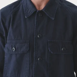 Homme Sage de Cret Vestes-- Veste Chemise - Marine