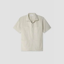 Homme Save Khaki United Chemises-- Chemise manches courtes - Ecru