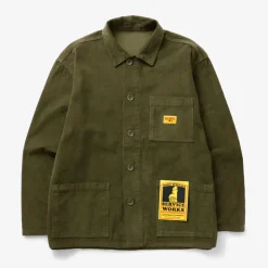 Homme SERVICE WORKS Vestes-- Veste en velours - Olive
