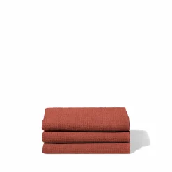 200 LINTEX Serviettes De Table|Serviettes De Bain En Lin-Serviette de bain en lin - Nid d'abeille - Rouge Urushi