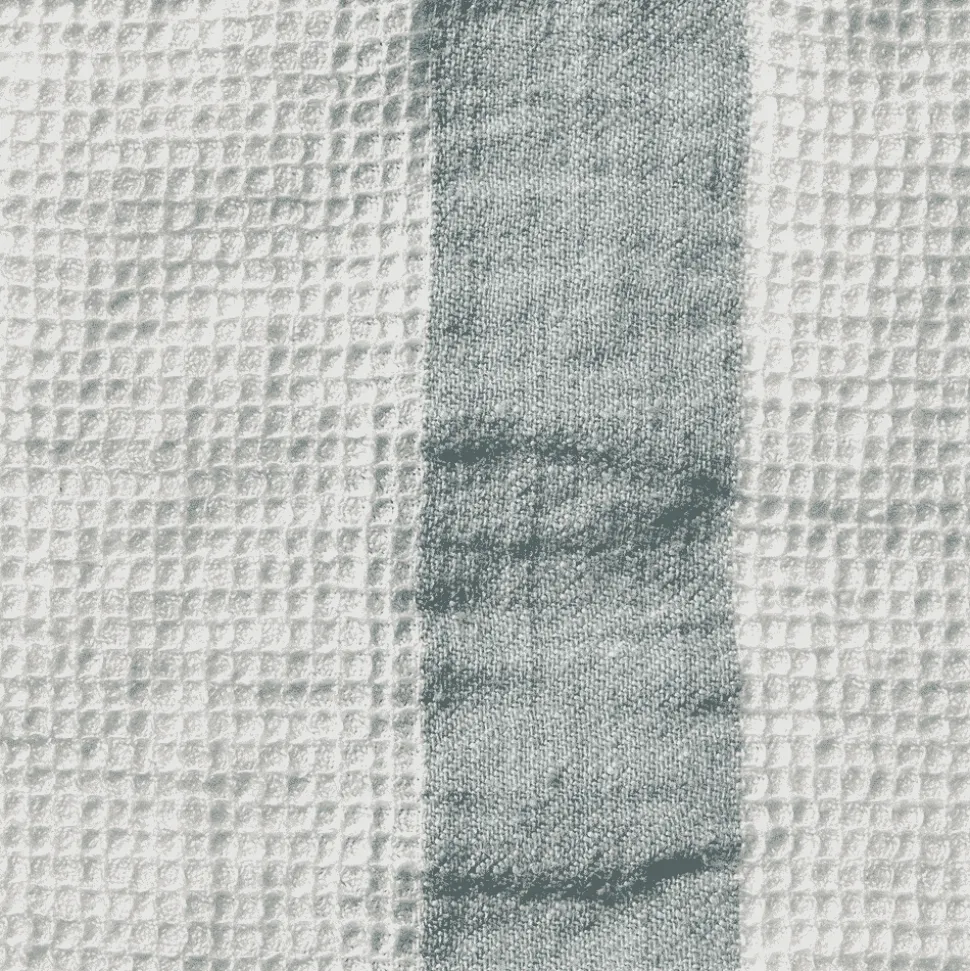 200 LINTEX Serviettes De Table|Serviettes De Bain En Lin-Serviette de bain en lin - Nid d'abeille - Bande Gris Vésuve