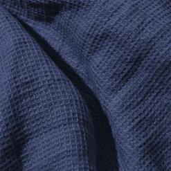 200 LINTEX Salle De Bain : Esprit Japonais|Serviettes De Table-Serviette de bain en lin - Nid d'abeille - Bleu Shibori