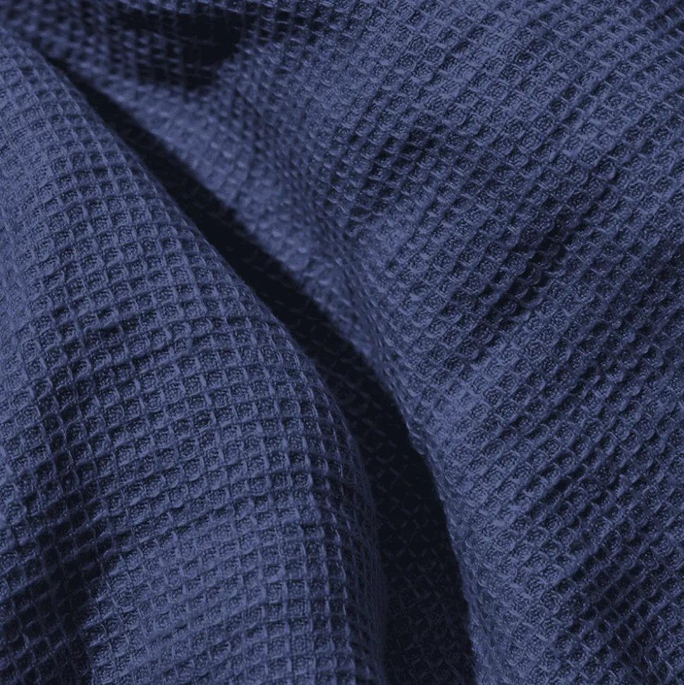 200 LINTEX Salle De Bain : Esprit Japonais|Serviettes De Table-Serviette de bain en lin - Nid d'abeille - Bleu Shibori