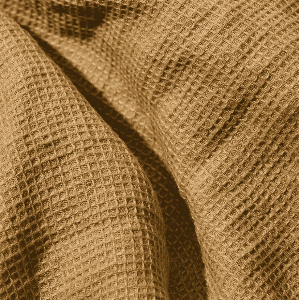 200 LINTEX Salle De Bain : Esprit Japonais|Serviettes De Table-Serviette de bain en lin - Nid d'abeille - Jaune Asahi