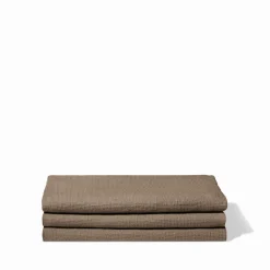 200 LINTEX Maison De Campagne|Serviettes De Table-Serviette de bain en lin - Nid d'abeille - Brun Cha Iro