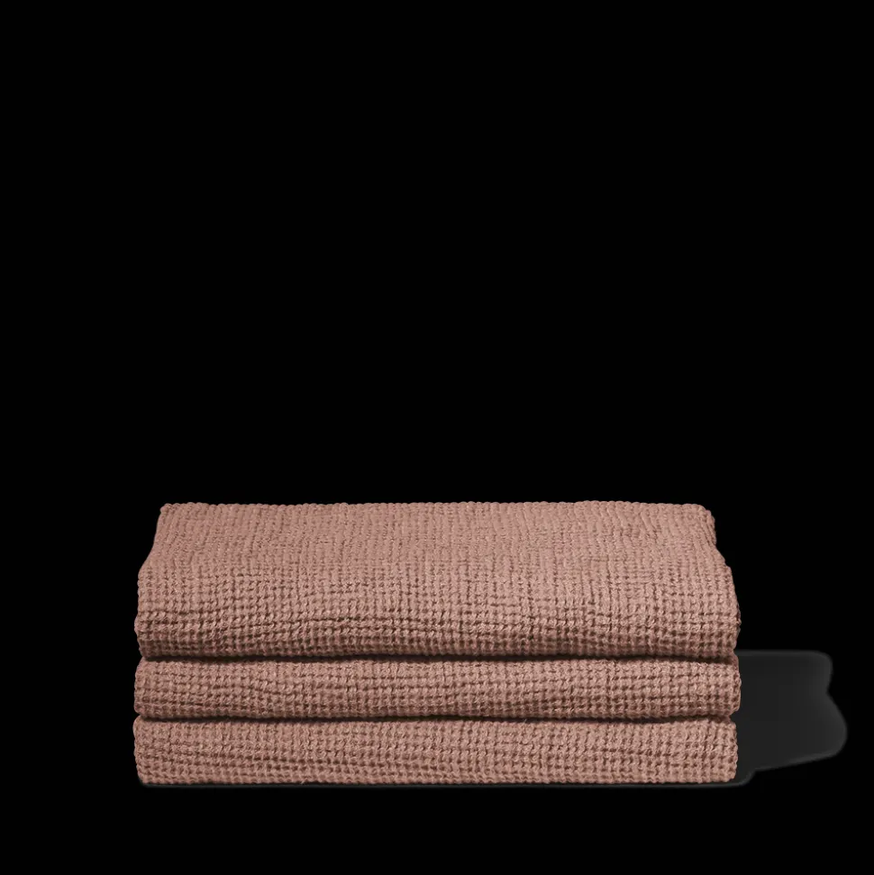 200 LINTEX Maison De Campagne|Serviettes De Table-Serviette de bain en lin - Waffle - Rose Argile