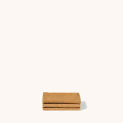 200 LINTEX Salle De Bain : Esprit Japonais|Serviettes De Table-Serviette de bain invité en lin - Nid d'abeille - Jaune Asahi