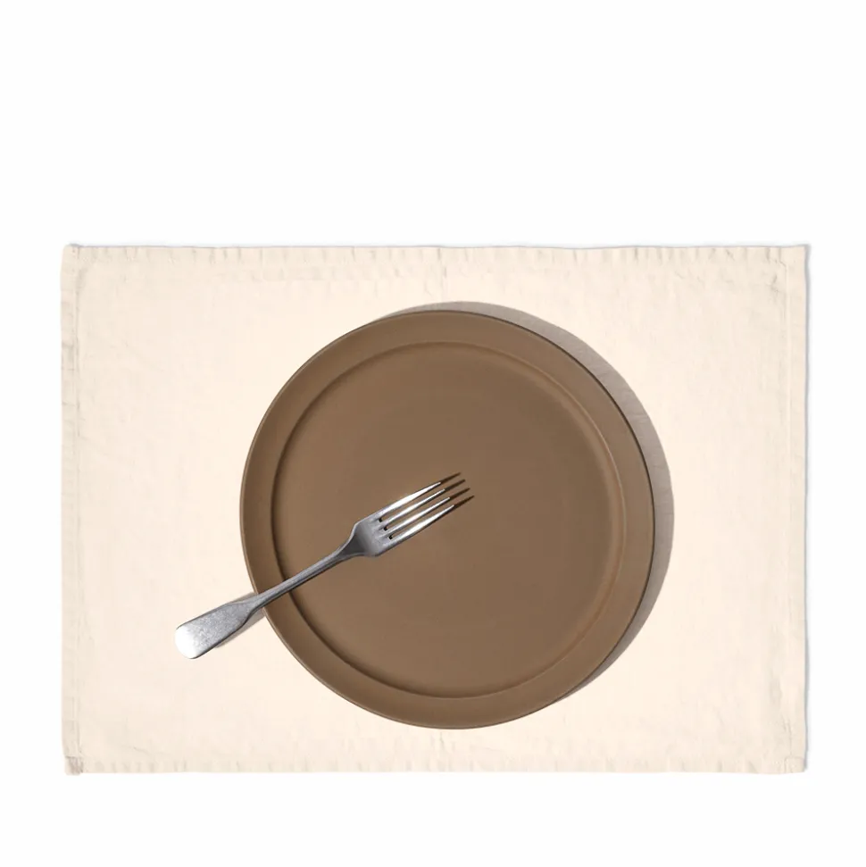 200 LINTEX Sets De Table-Set de table en lin lavé - Blanc de Ceruse