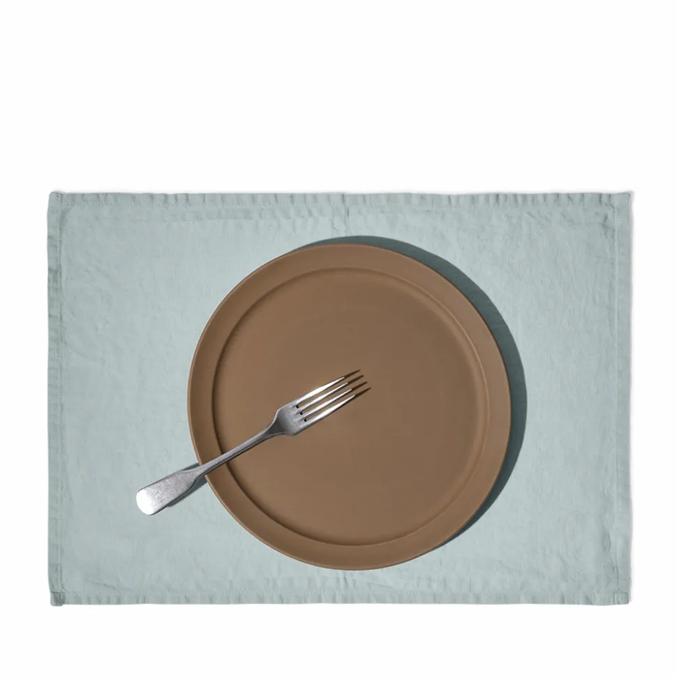 200 LINTEX Sets De Table-Set de table en lin lavé - Gris Vésuve