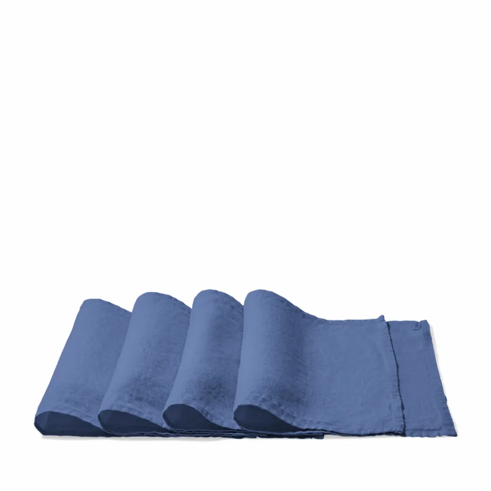 200 LINTEX Sets De Table-Set de table en lin lavé - Bleu Paros