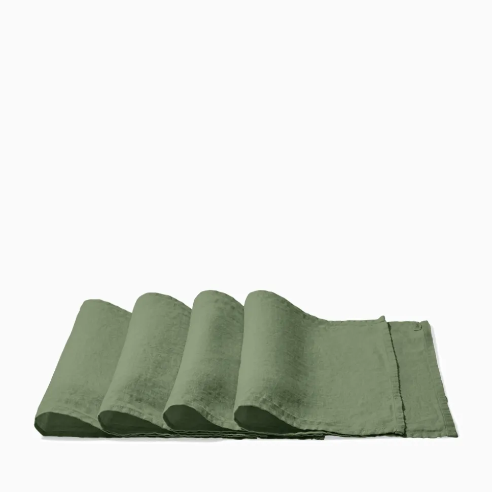 200 LINTEX Sets De Table-Set de table en lin lavé - Vert d'Anduze
