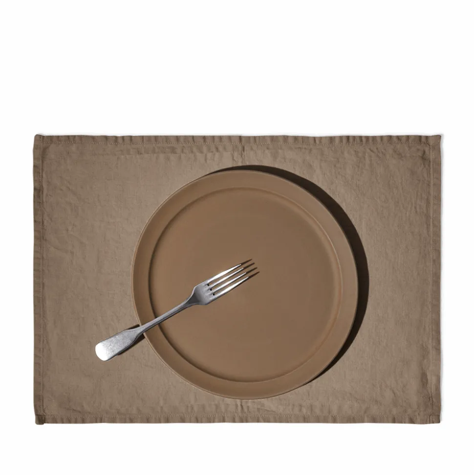 200 LINTEX Maison De Campagne|Sets De Table-Set de table en lin lavé - Brun Cha Iro