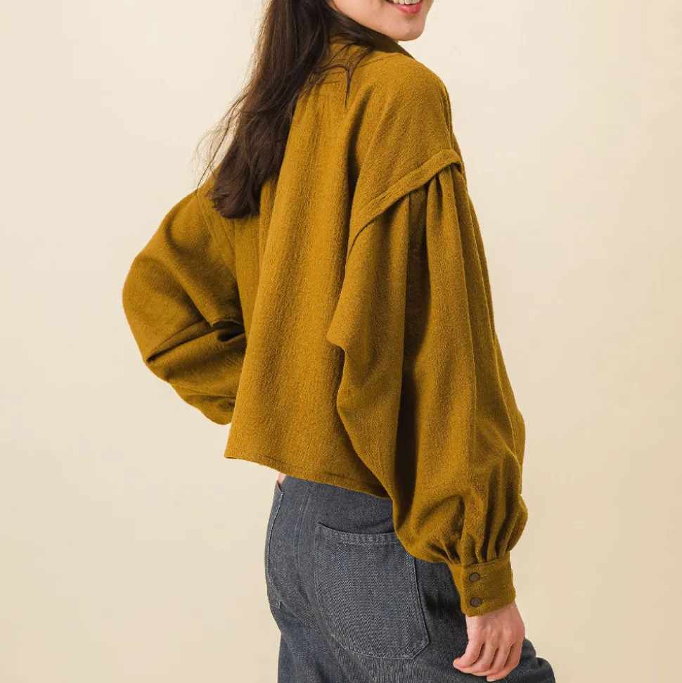 Femme SIX SŒURS Chemises-SIXSOEURS - Blouse Arlette - Marron