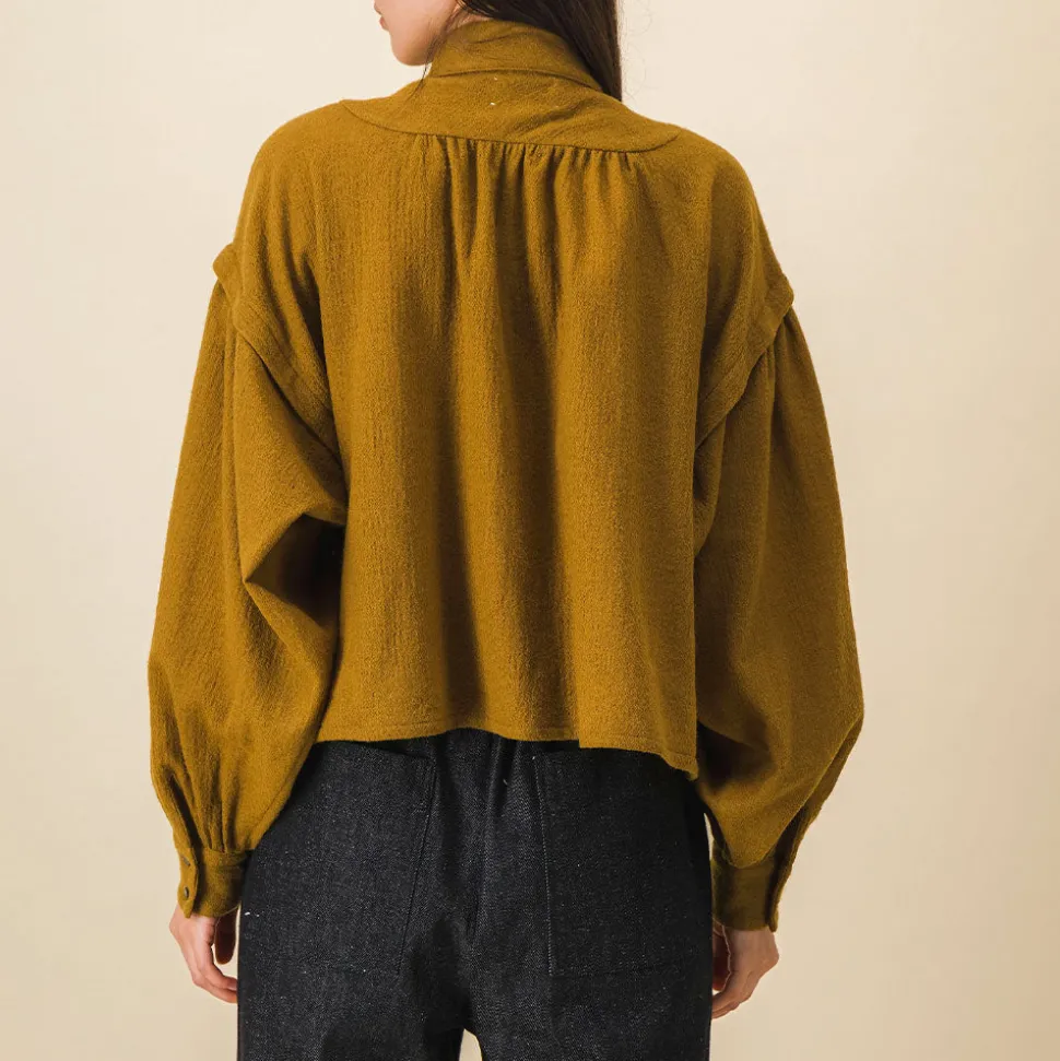 Femme SIX SŒURS Chemises-SIXSOEURS - Blouse Arlette - Marron