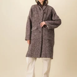 Femme SIX SŒURS Manteaux-SIXSOEURS - Manteau Albertine - Marron